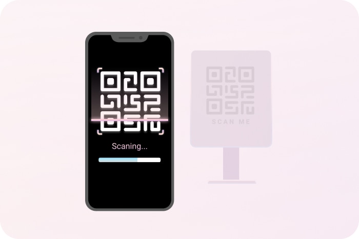 Scan QR with mobile to clock in